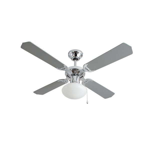 Buy Argos Home Ceiling Fan Grey Chrome Ceiling Fans Argos