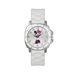 Disney Kid's Minnie Mouse White Silicone Strap Watch