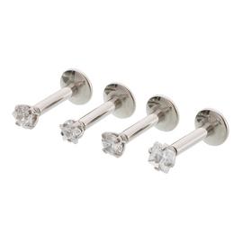 State of Mine Stainless Steel Cubic Zirconia Labrets