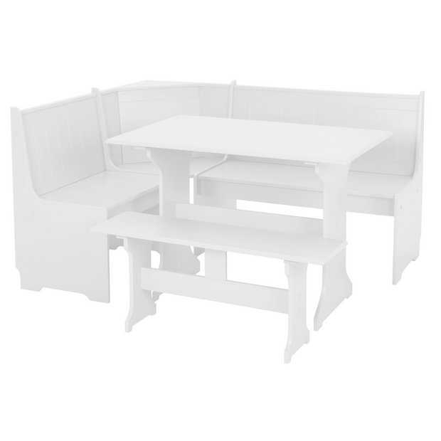 Buy Argos Home Haversham Corner Dining Set Bench White Dining Table And Chair Sets Argos