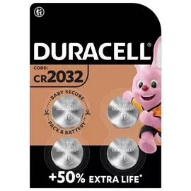 Duracell 2032 Lithium Coin Batteries 3V (CR2032) - Pack of 4