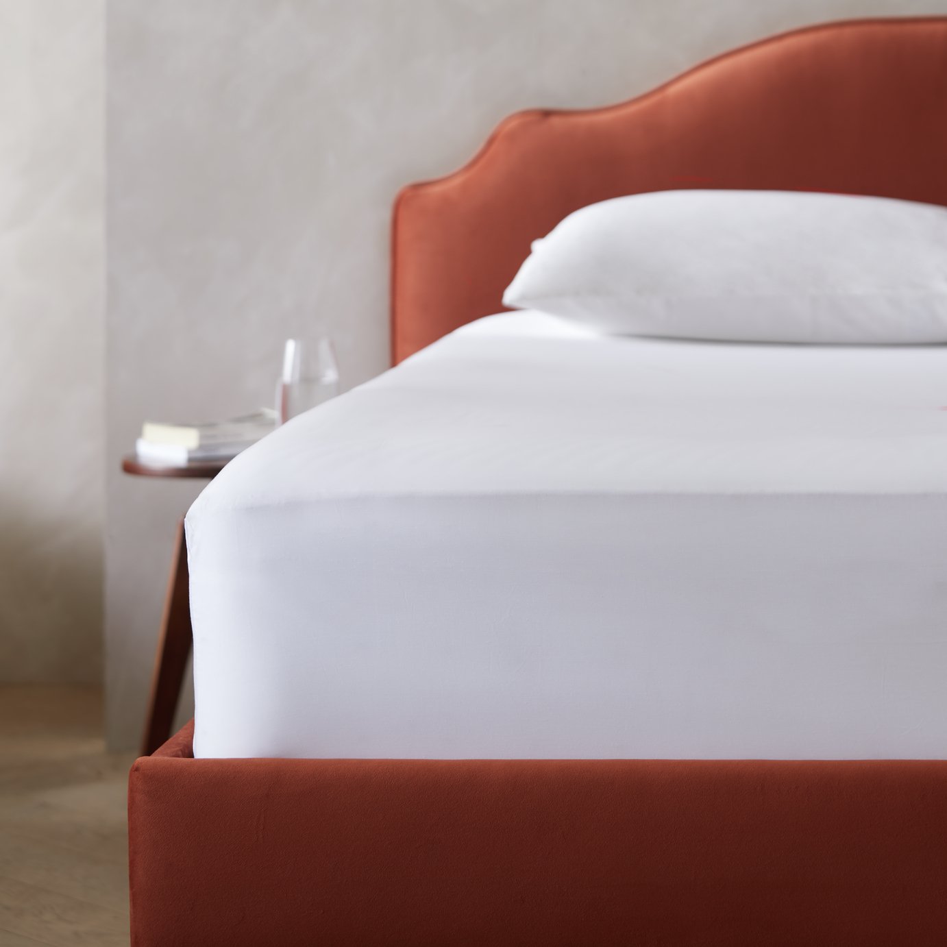 Habitat Egyptian Cotton 400TC White Fitted Sheet - Superking