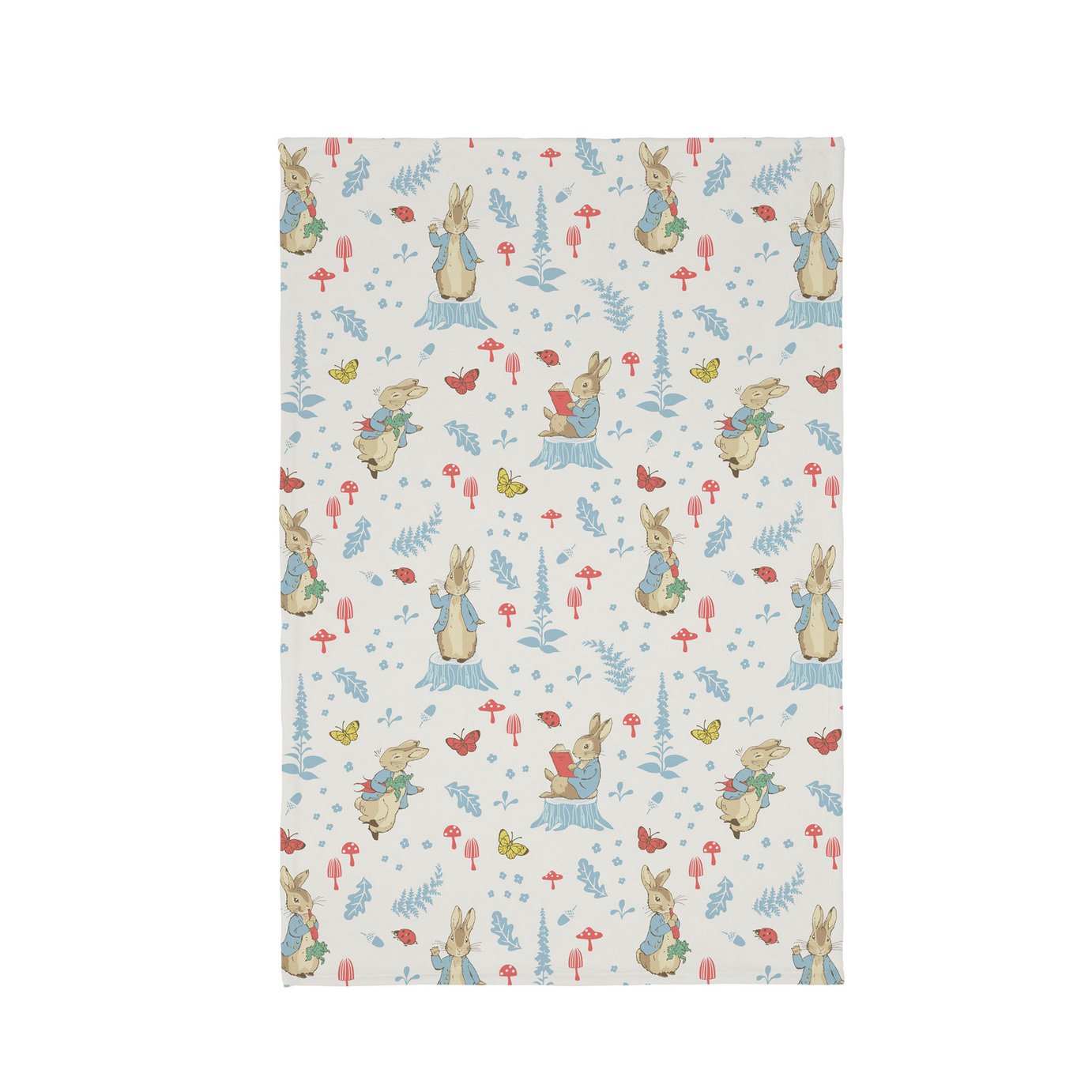 Peter Rabbit Fleece Throw - White - 150x100cm