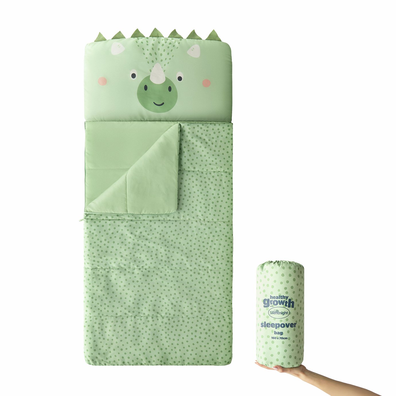 Silentnight 400 GSM Kids Envelope Sleepover Bag - Dinosaur