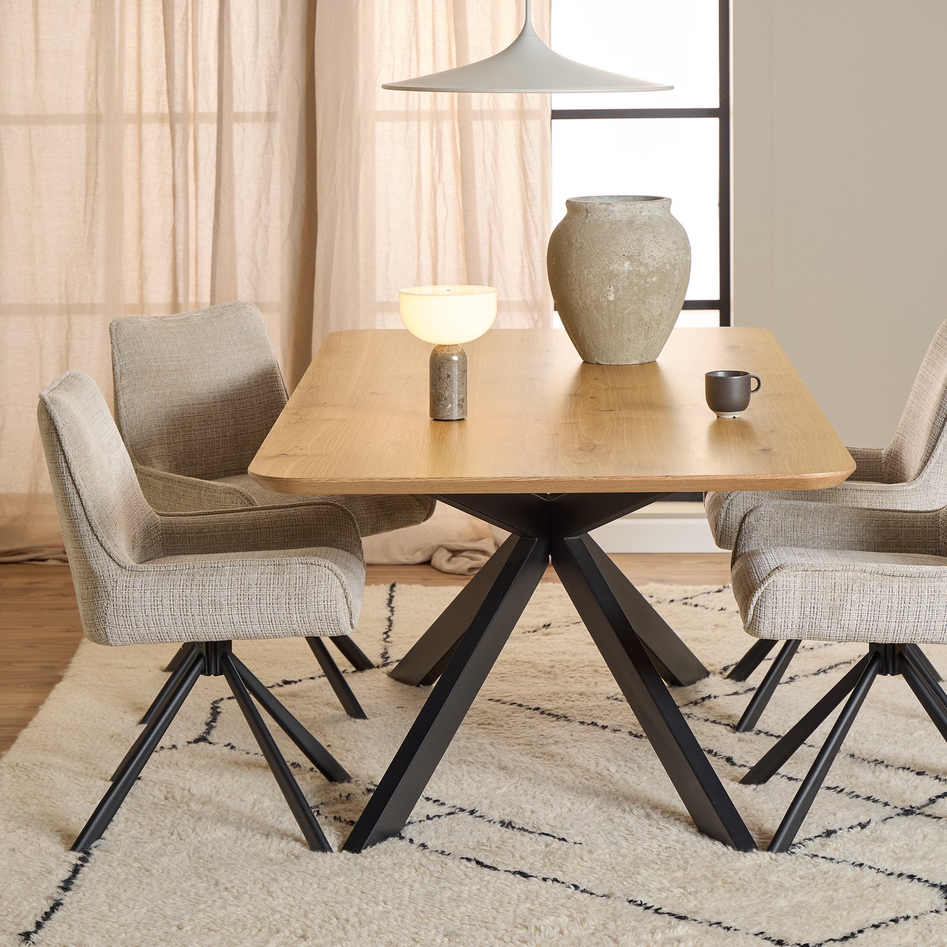 Furniture To Go Irwine 6 Seater Dining Table - Natural