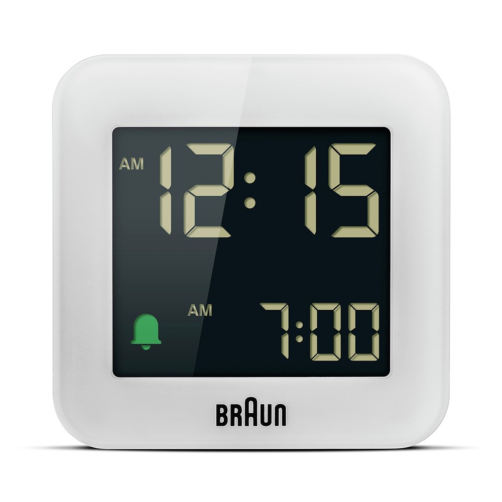 Braun Travel Digital Alarm Clock - White