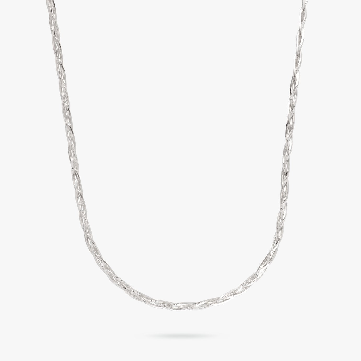 Revere Sterling Silver Braided Chain Necklace - 18in