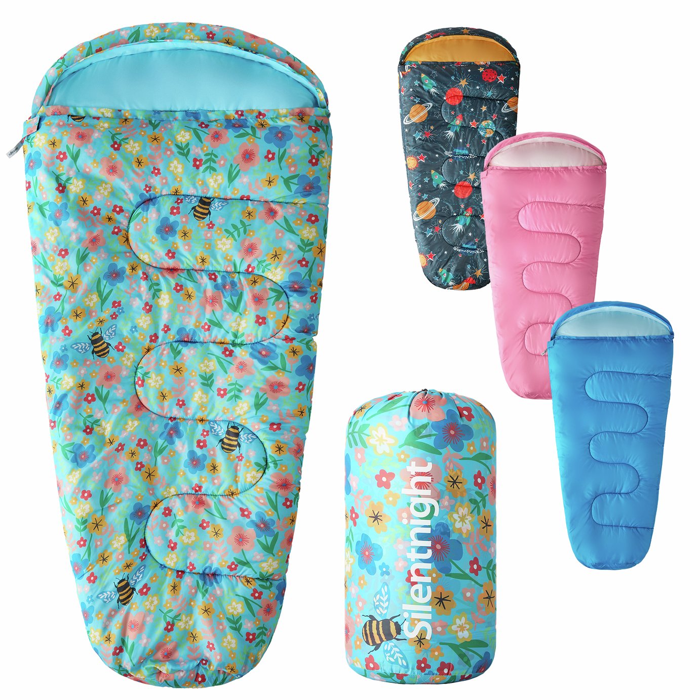 Silentnight 400 GSM Kids Envelope Sleeping Bag - Floral