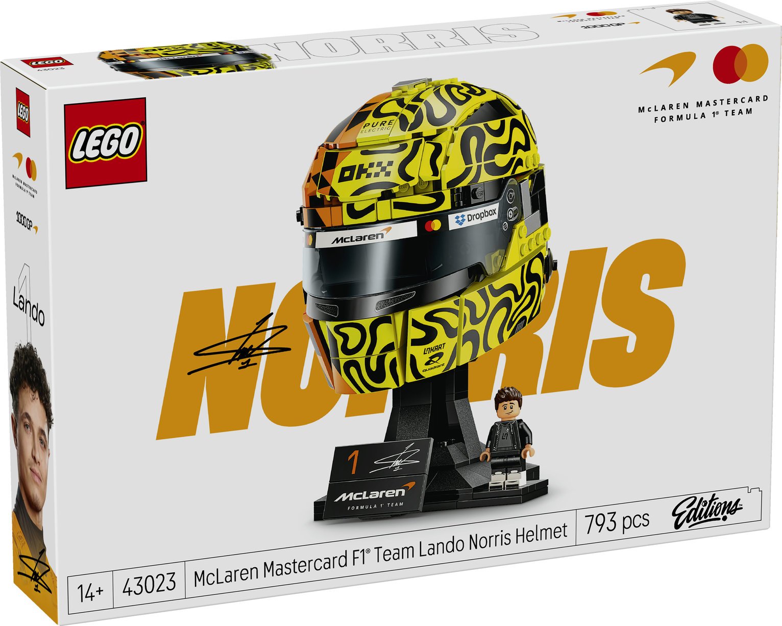 LEGO Editions McLaren Mastercard F1 Team Lando Norris Helmet 43023
