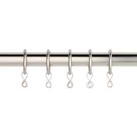 Argos Home 20 Metal Curtain Rings - Matte Nickel