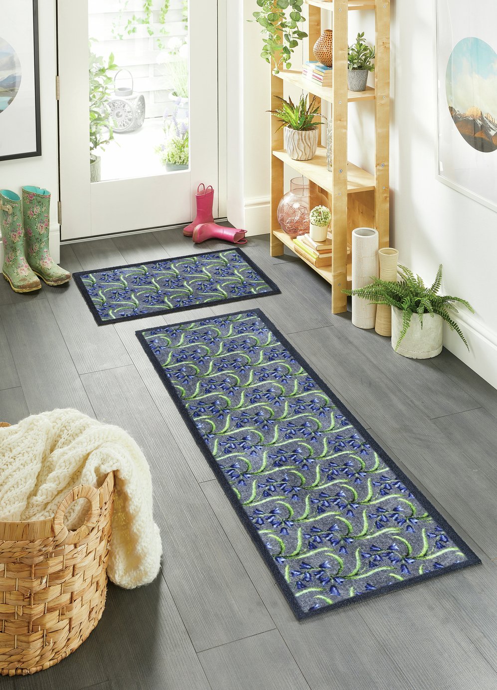 My Mat Bluebells Short Pile Runner - 50x150cm