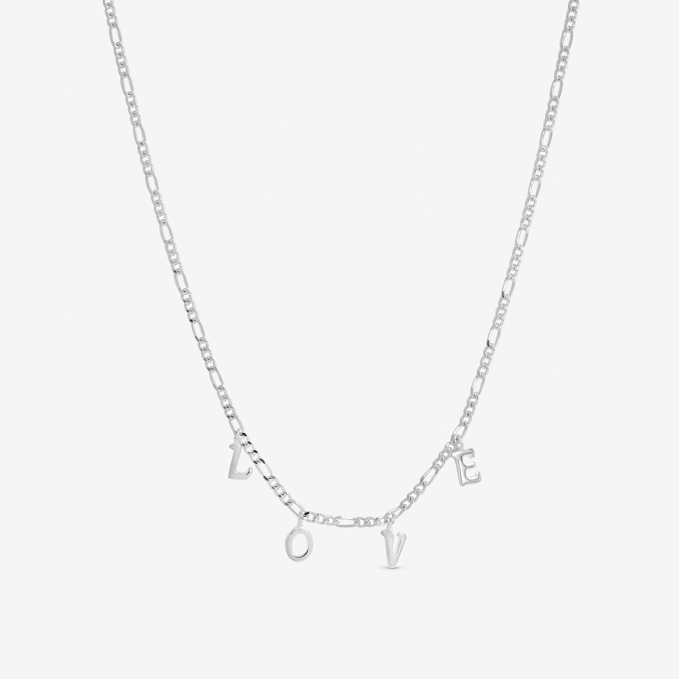 Inicio Sterling Silver Plated Love Necklace