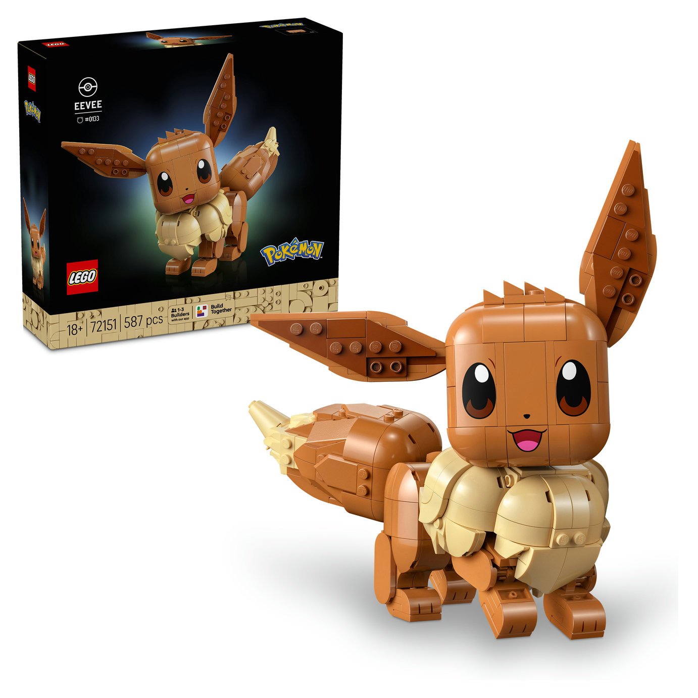 LEGO Pokémon Eevee Figure Building Set for Adults 72151
