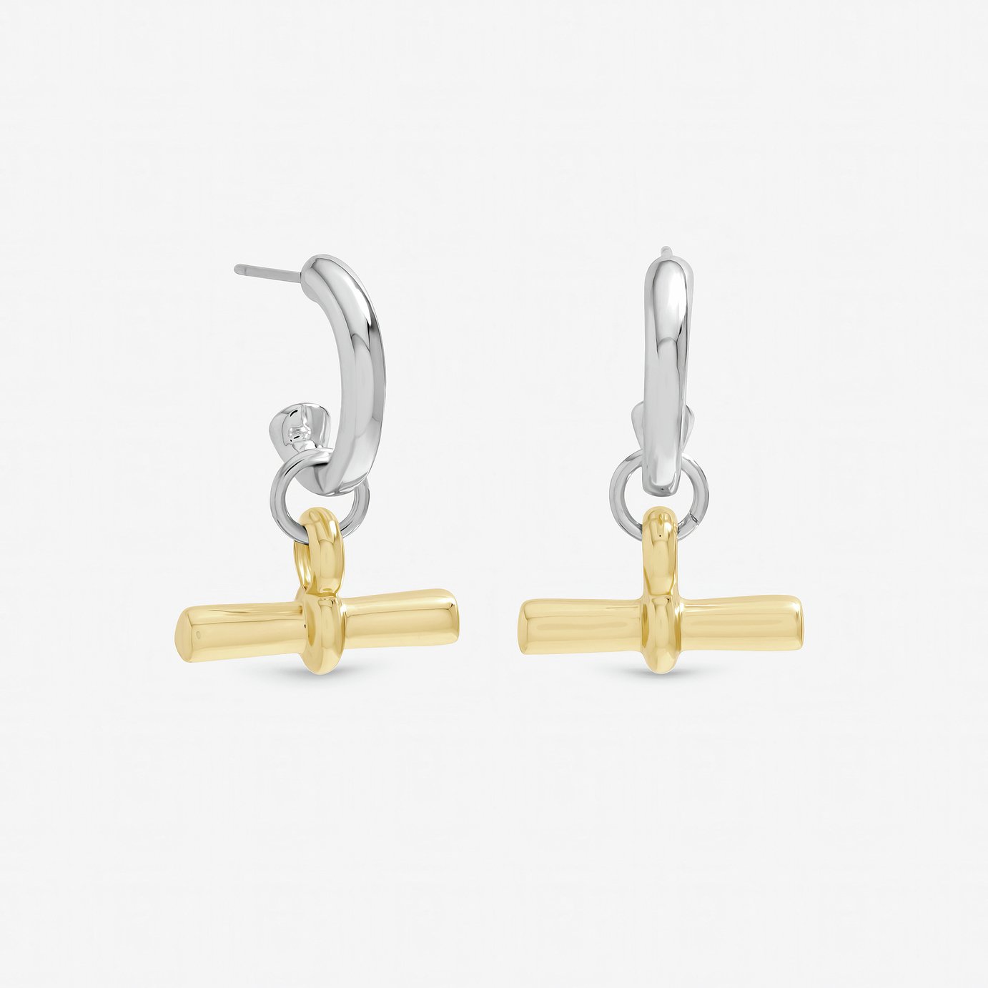 Inicio Duotone T-Bar Earrings In Gift Pouch