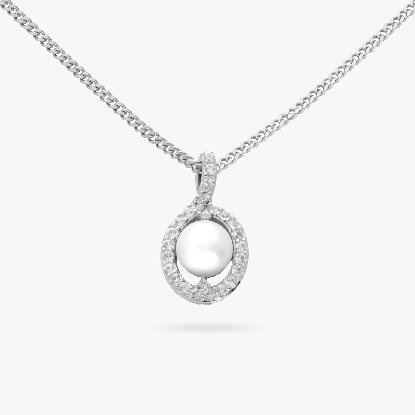 Revere Sterling Silver Single Pearl Pendant Necklace 