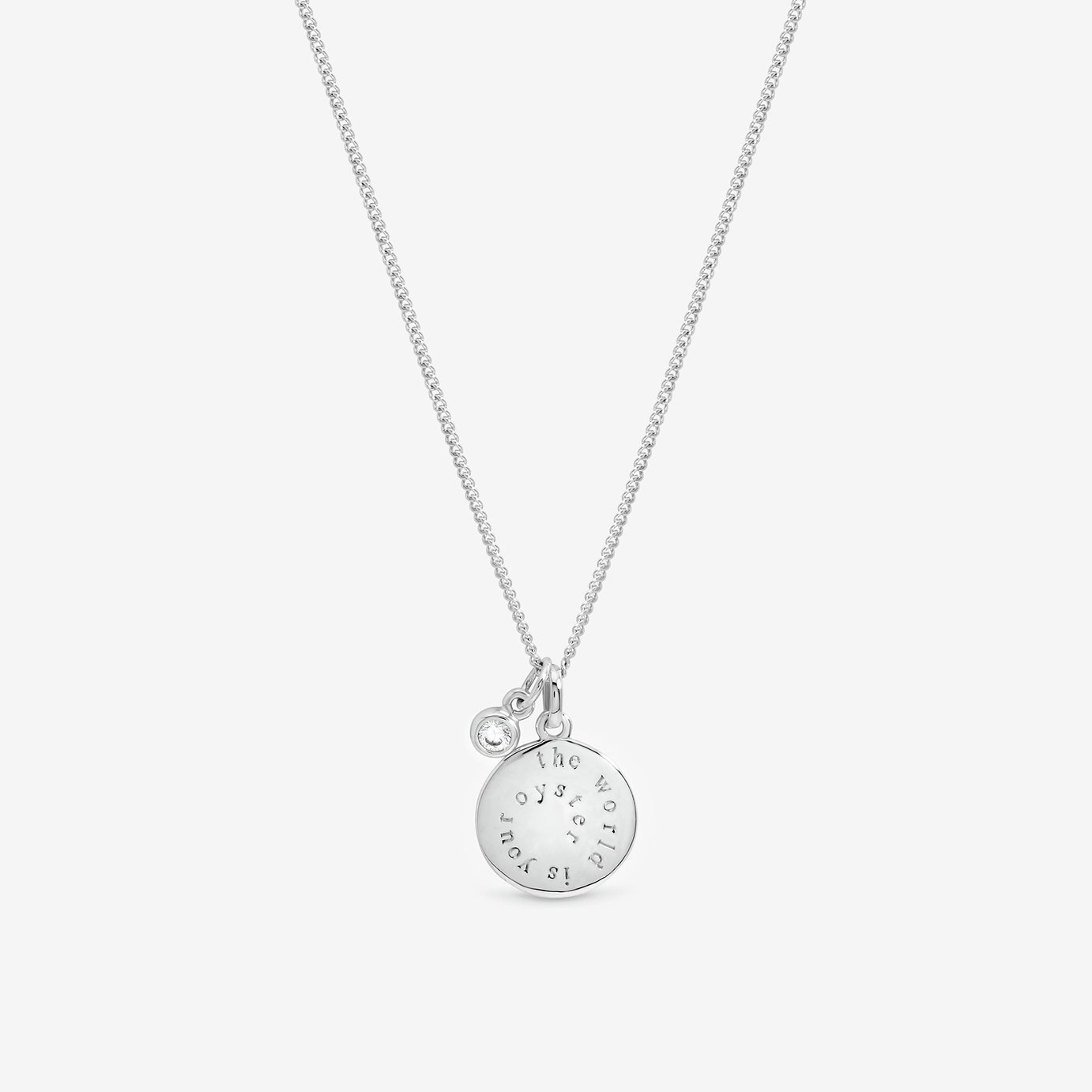 Inicio Silver Plated The World Is Your Oyster Pendant