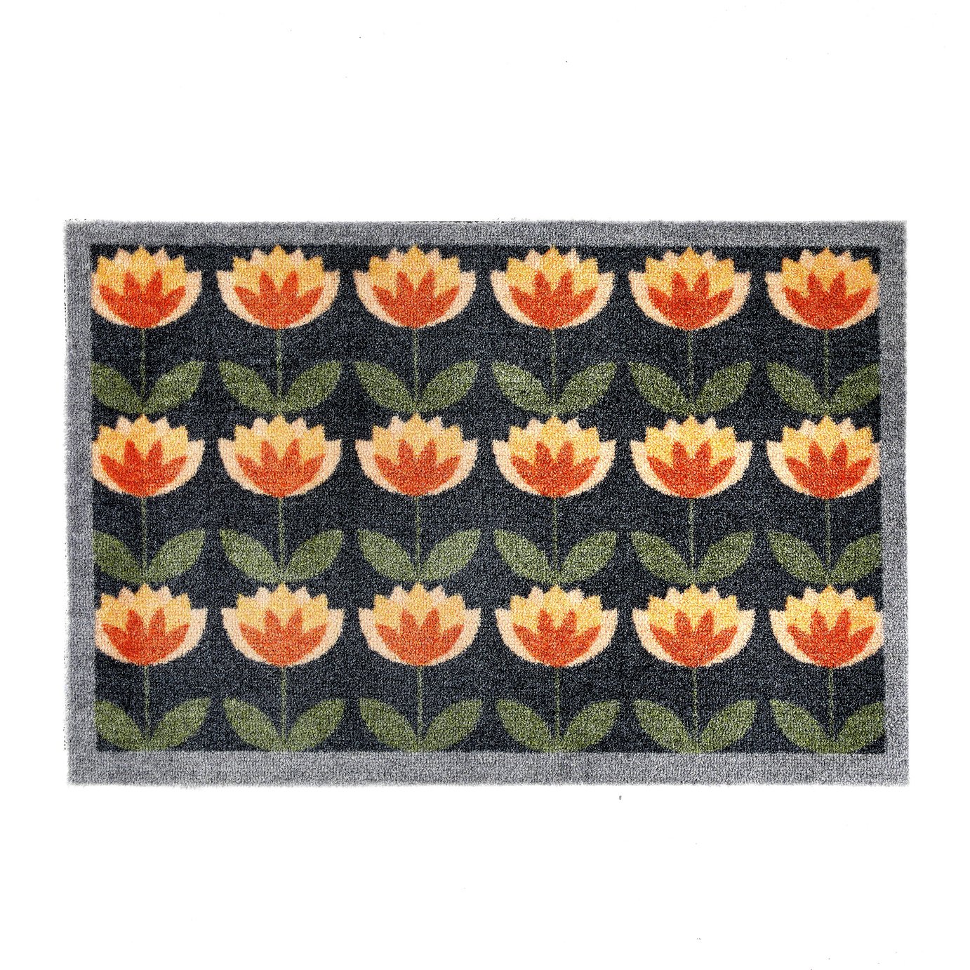 My Mat Retro Floral Short Pile Doormat - 50x75cm
