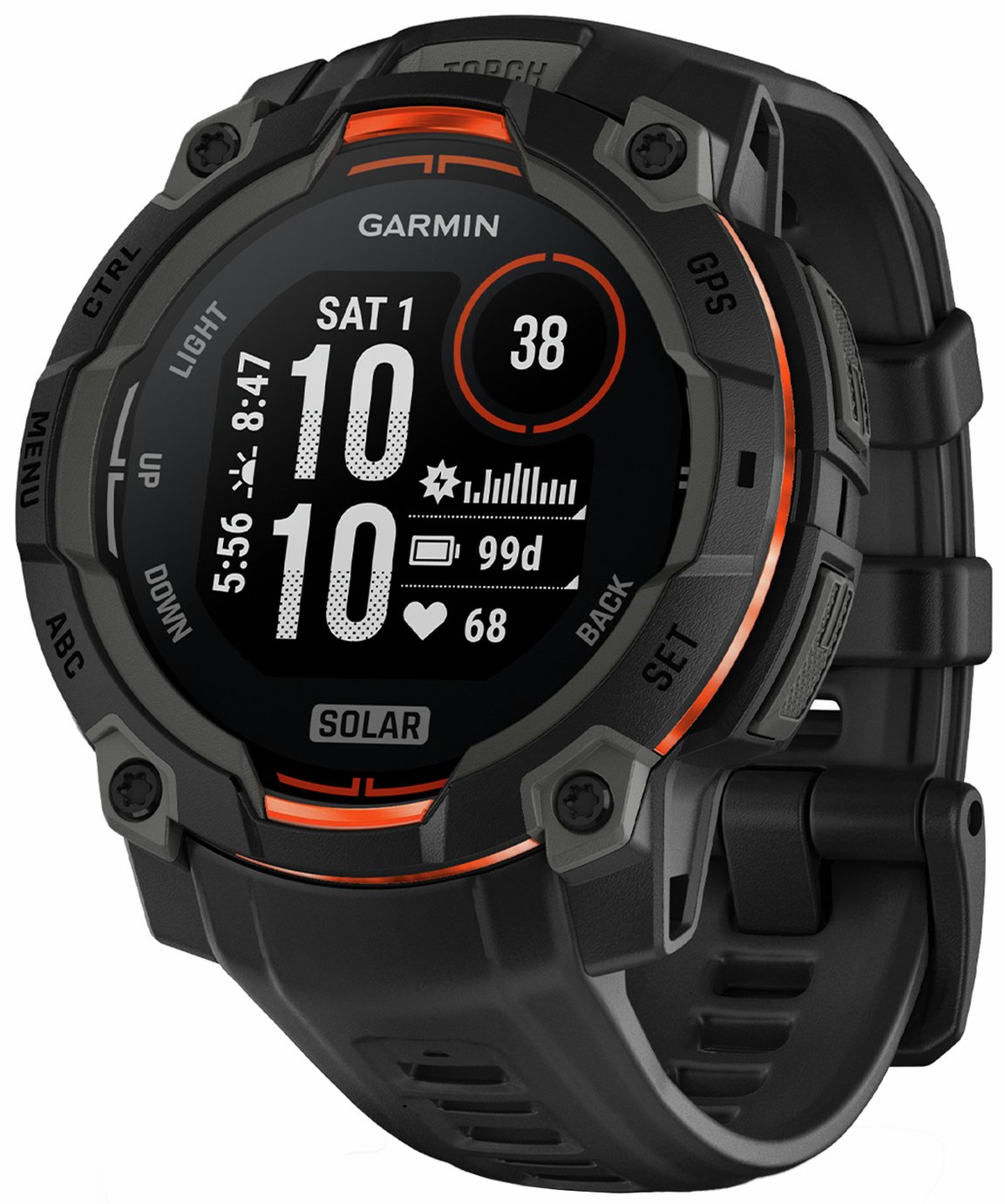 Garmin Instinct 3 Solar 45mm Smart Watch - Black