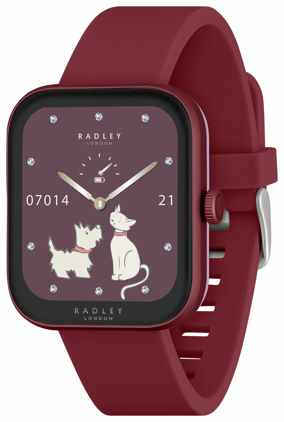 Radley Berry Red Silicone Strap Calling Smart Watch