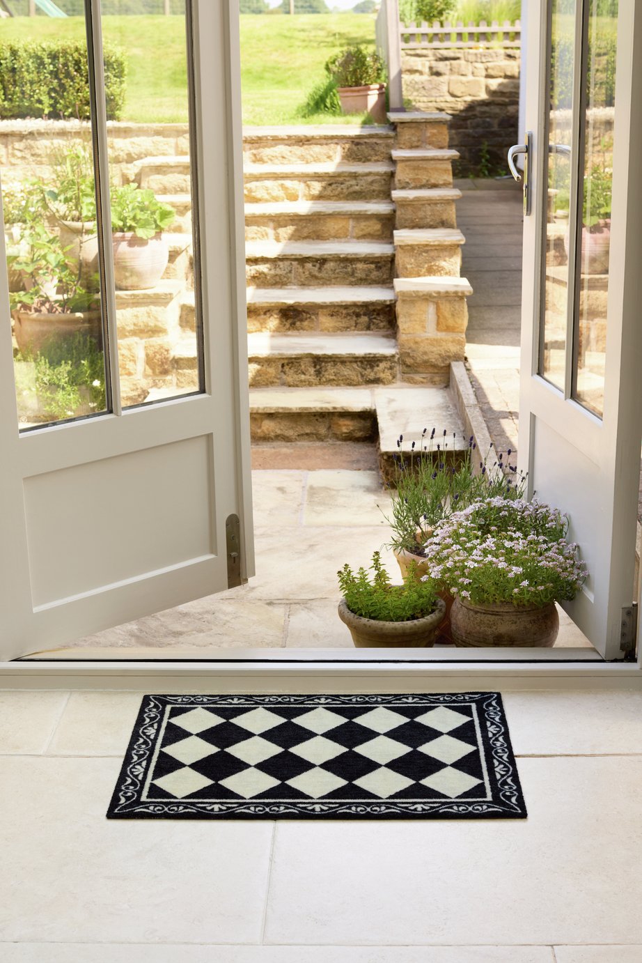 My Mat Manor Tile Short Pile Doormat - 50x75cm