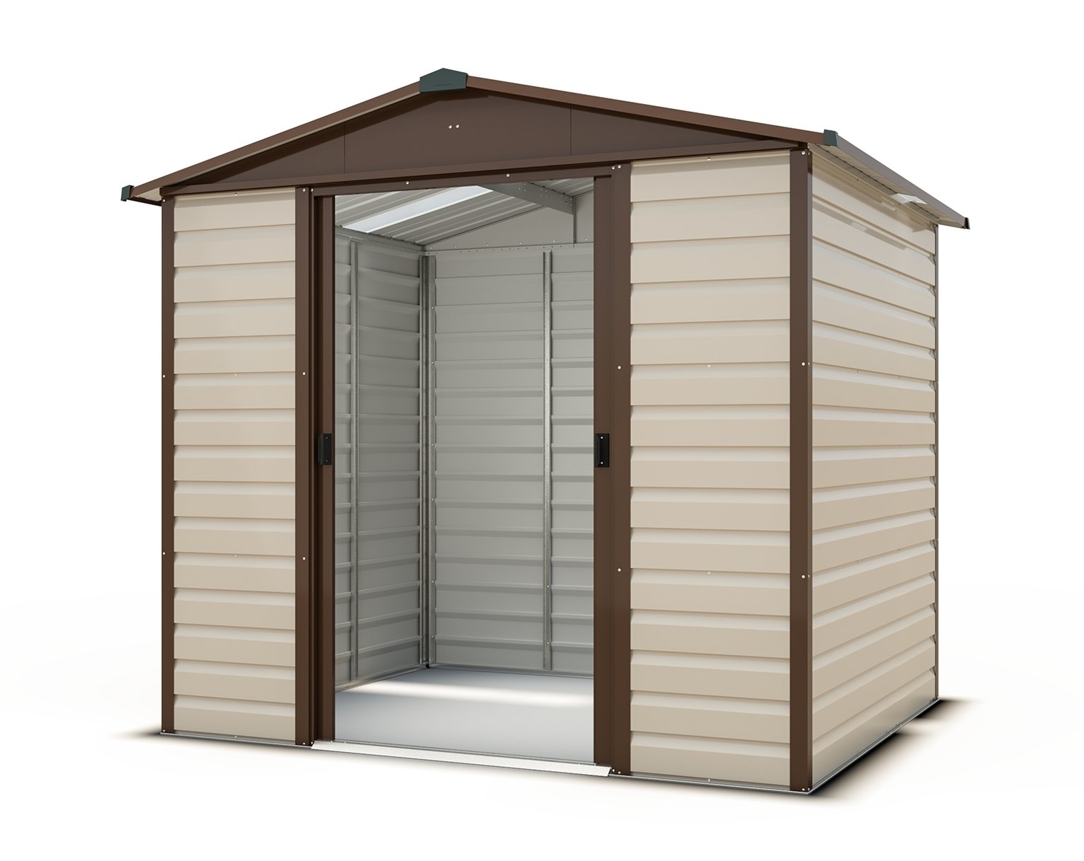 Yardmaster Metal Apex Shiplap Garden Shed - 8x6ft