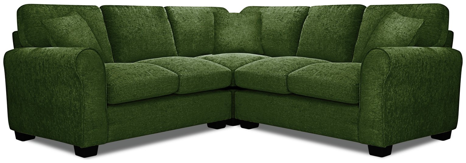 Argos Home Taylor Fabric Corner Sofa - Green