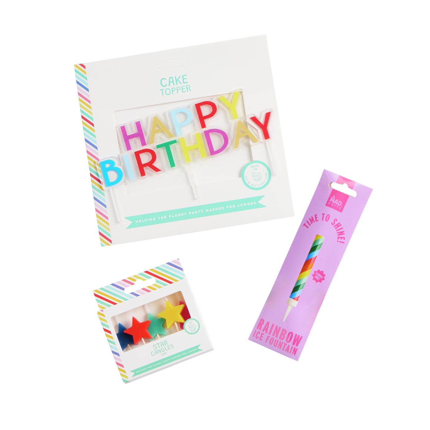 Mad Party Bright Cake Topper Kit