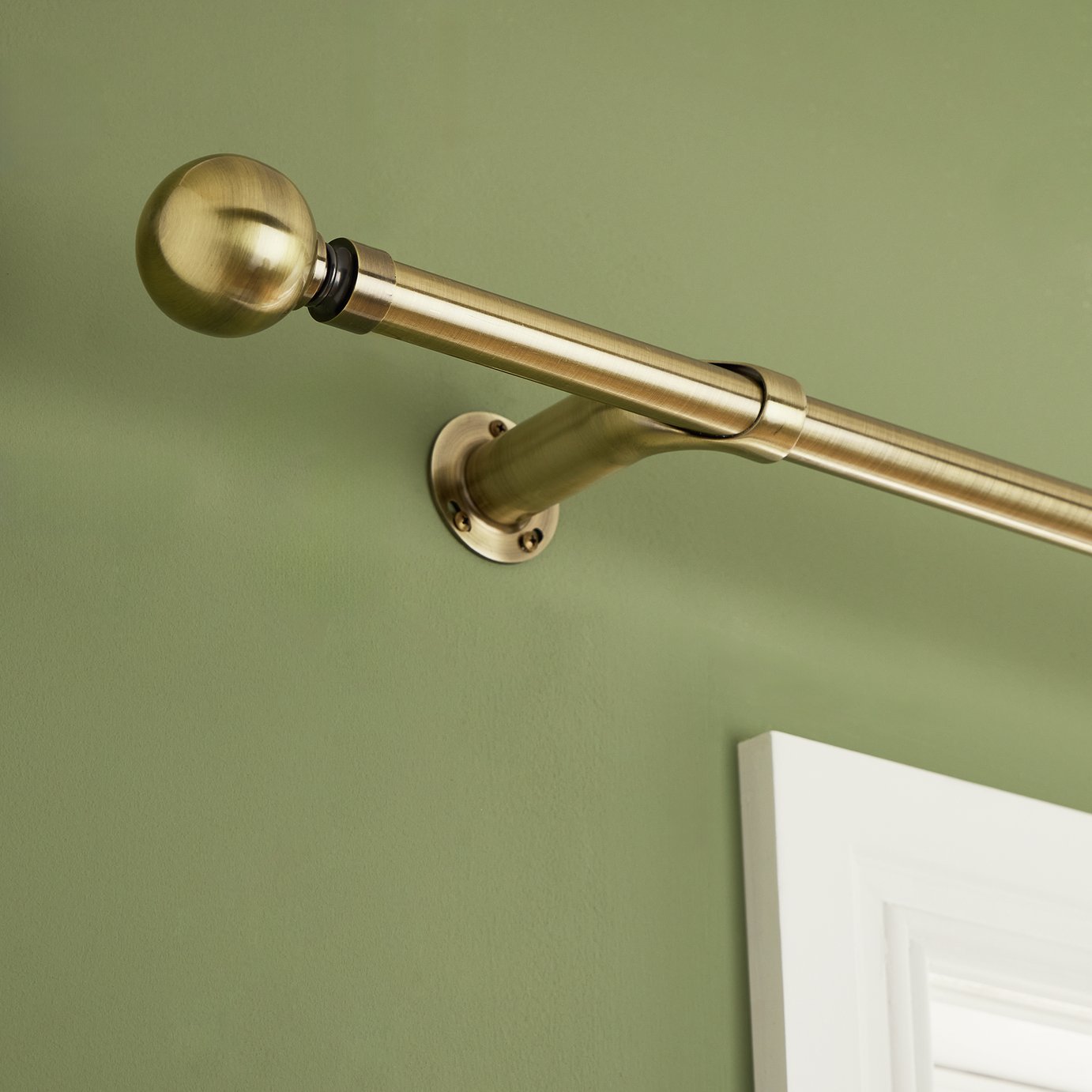 Argos Home Extendable Antique Brass Curtain Pole- 110- 300cm