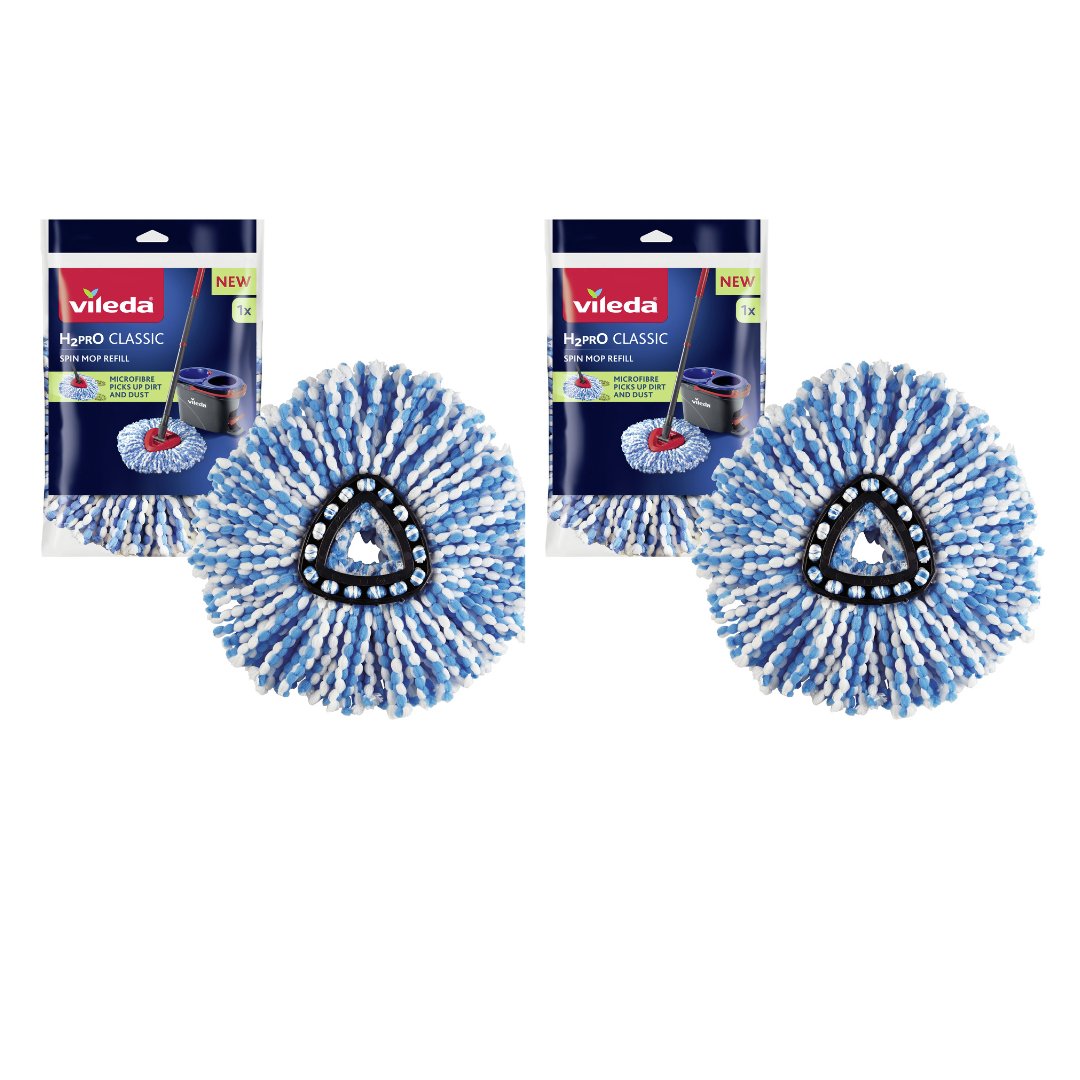 Vileda H2Pro Spin Mop Refill Pad - Pack of 2