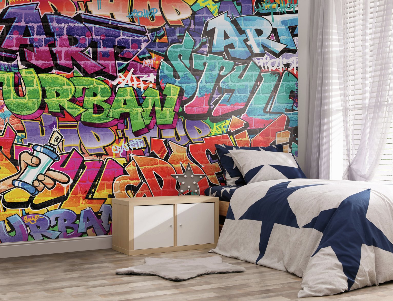 Walltastic Graffiti Multicolour Wall Mural