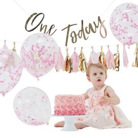  Ginger Ray 1st Birthday Cake Smash Party Decorations - Pink