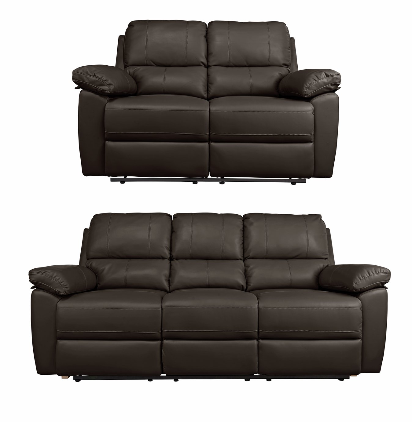 Argos Home Toby 2 Seater & 3 Seater Recliner Sofa- Chocolate