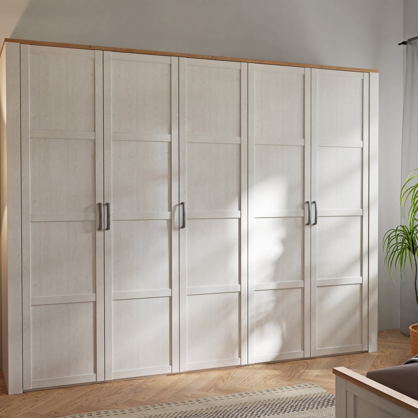 Furniture To Go Bohol 5 Doors Wardrobe - White