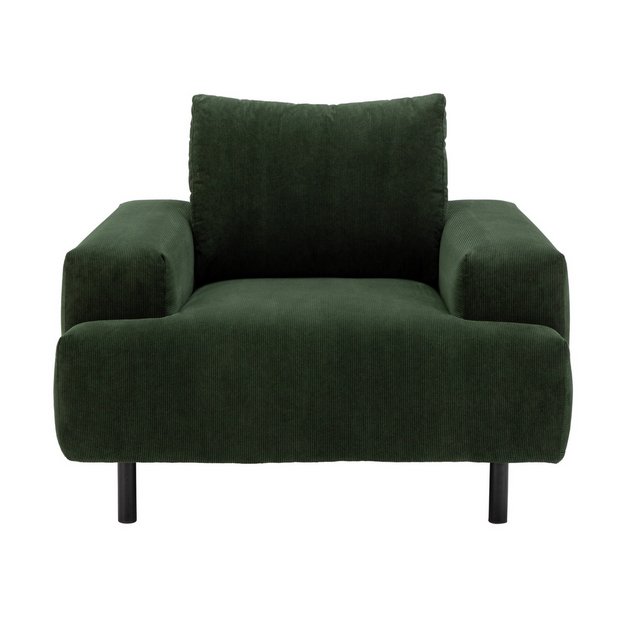 Buy Habitat Julien Fabric Armchair Dark Green Armchairs and chairs Argos