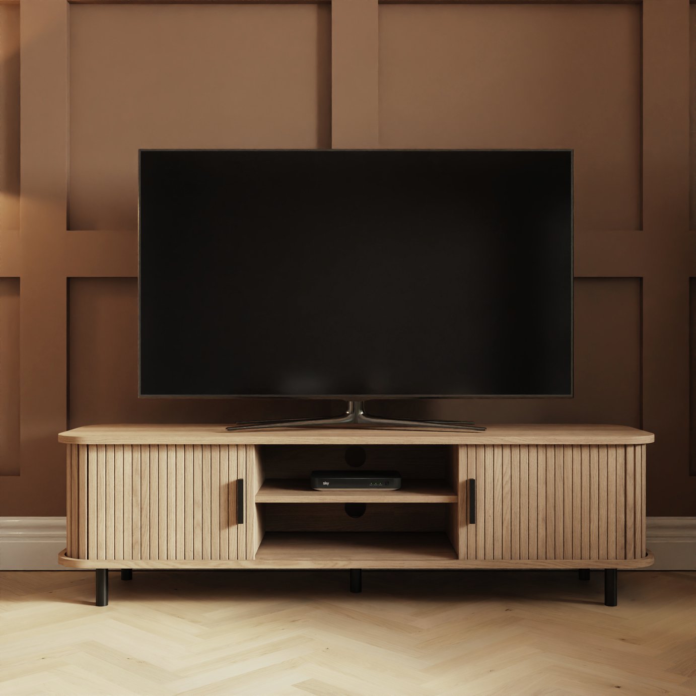 GFW Omai 2 Door TV Unit – Light Oak
