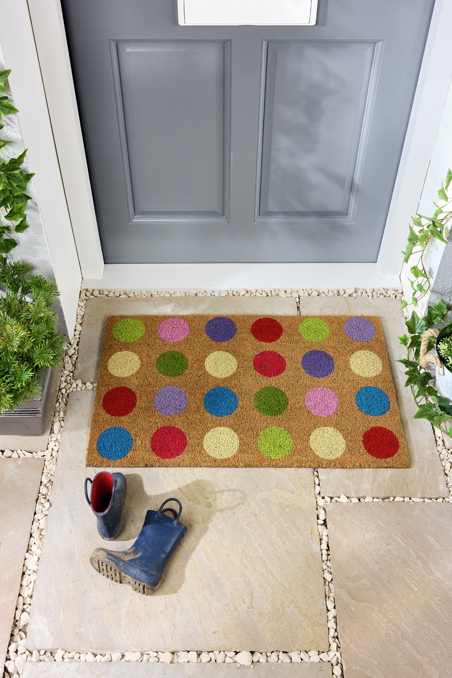 My Mat Printed Coir Spots Doormat - 45x75cm
