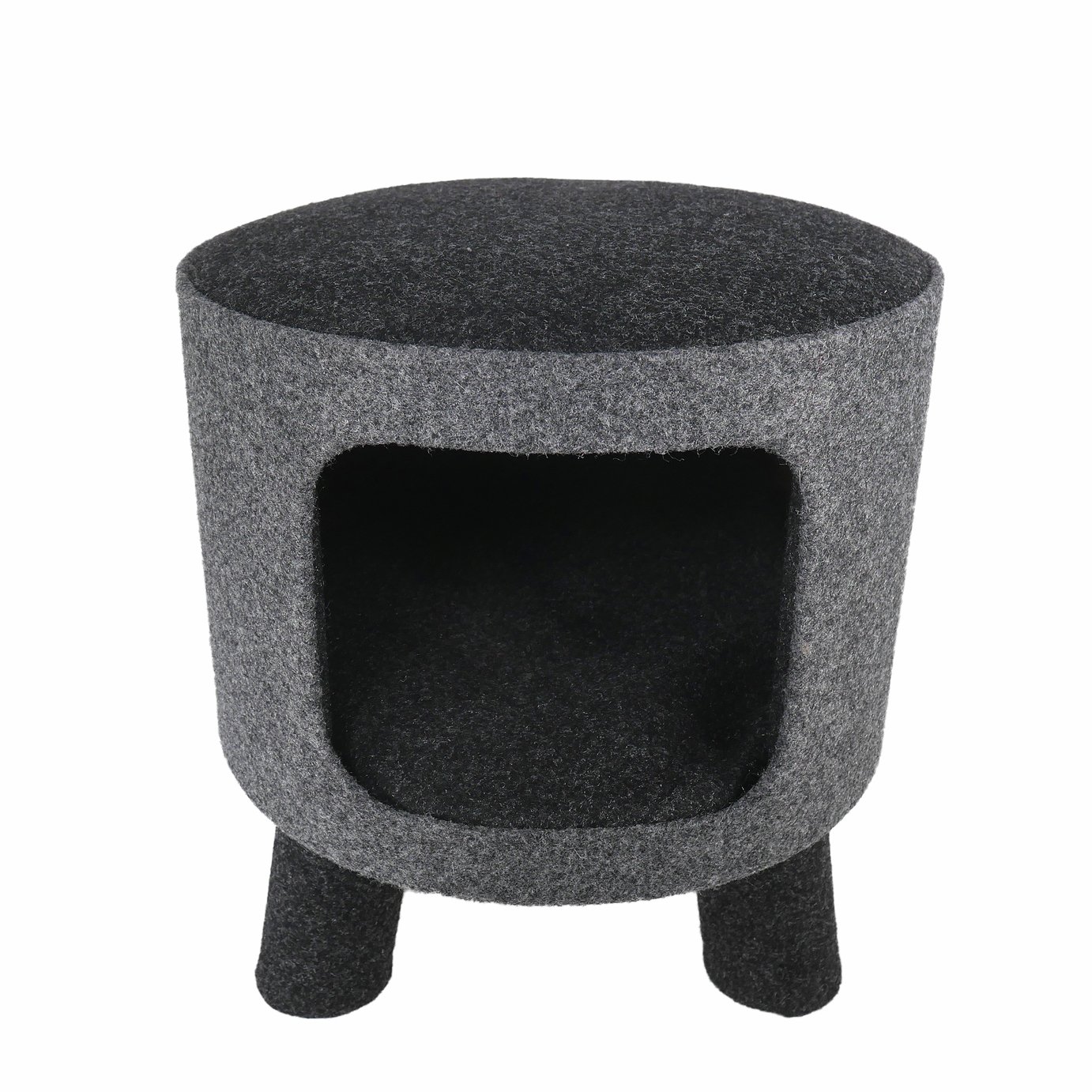 Rosewood Pet Charcoal Felt Cat Stool
