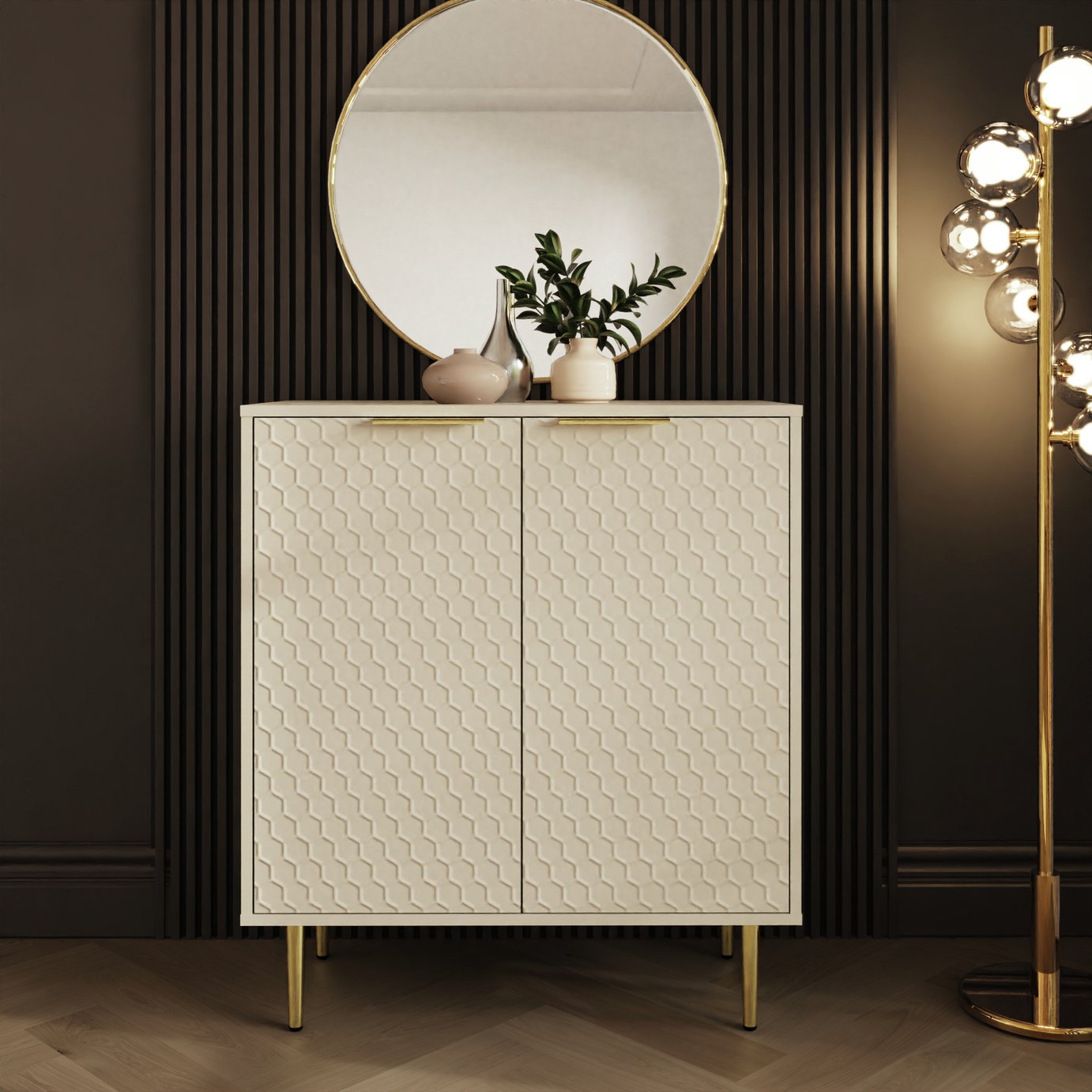 GFW Azariah 2 Door Sideboard – Ivory
