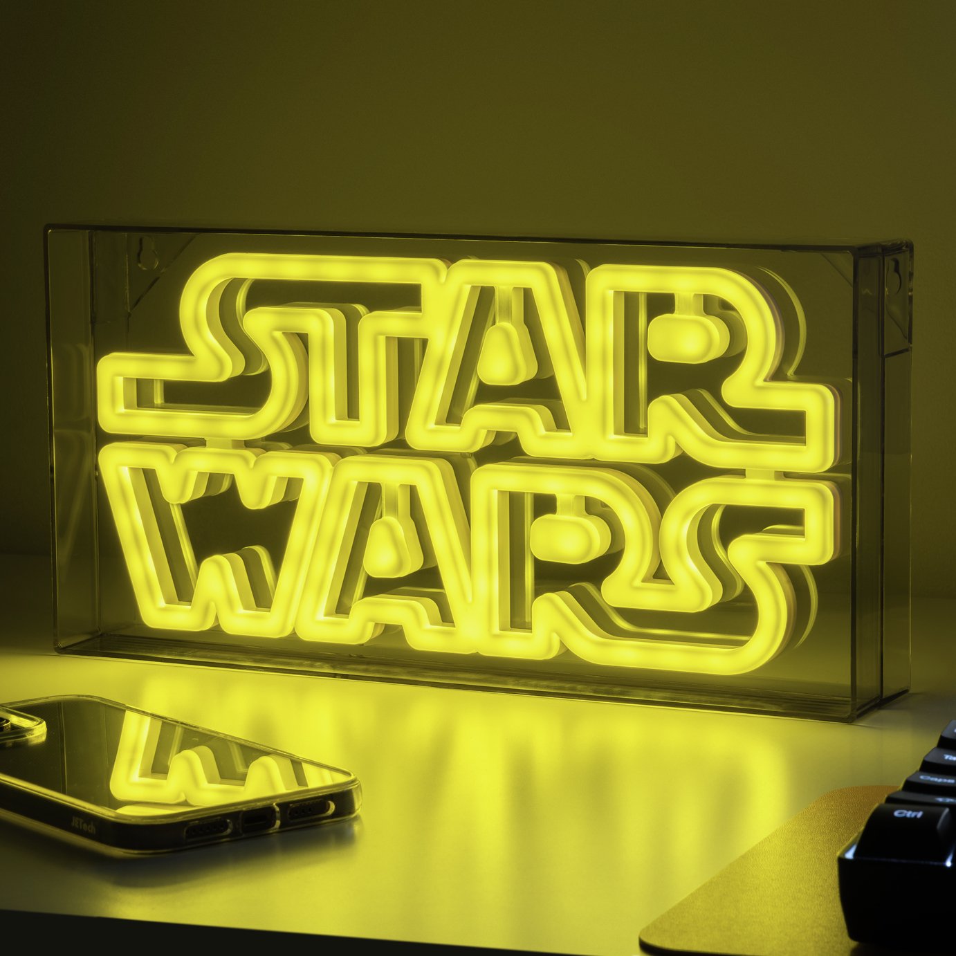 The Mandalorian Star Wars LED Neon Light - Yellow