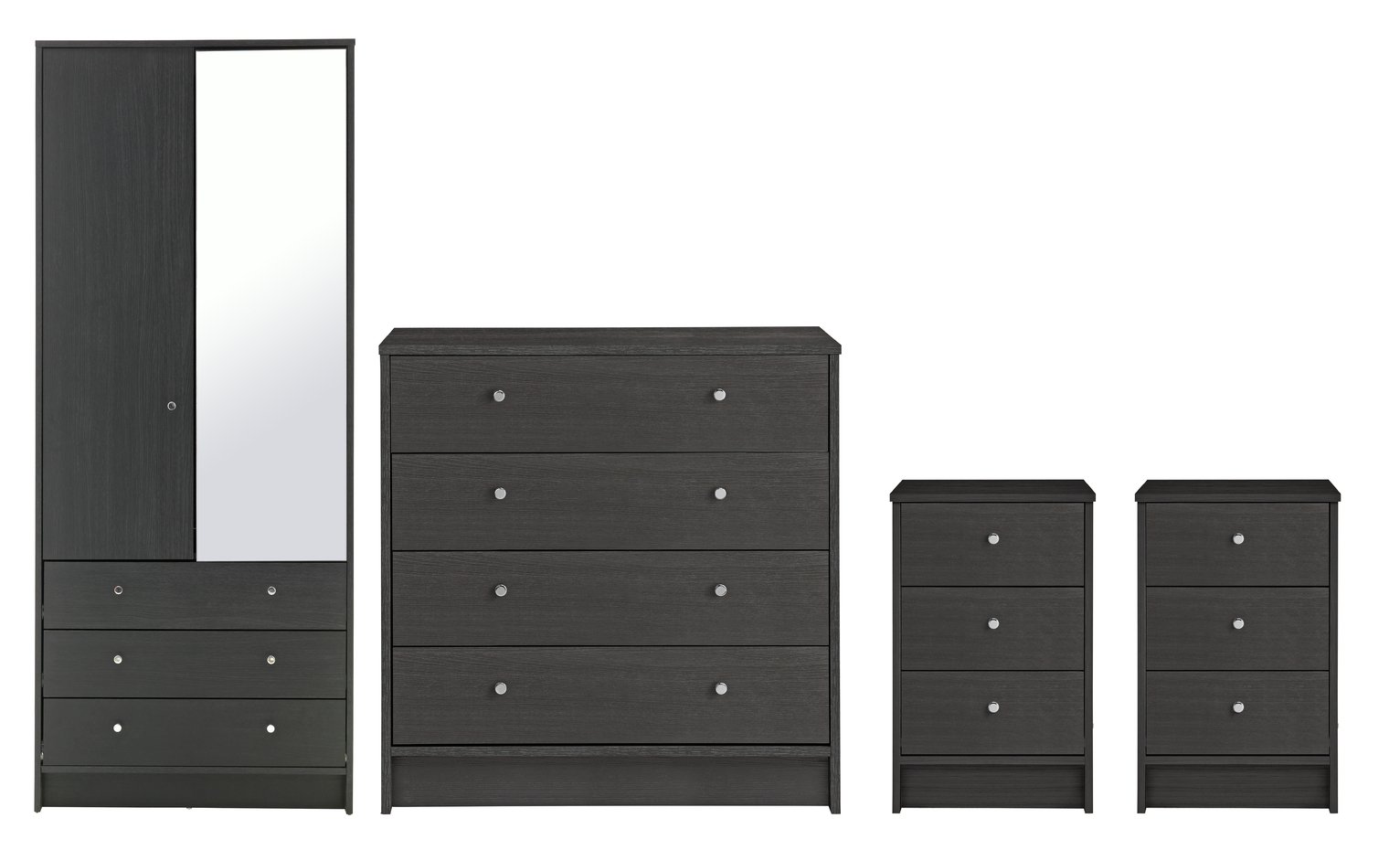 Argos Home Malibu 4 Piece 2 Door Wardrobe Set