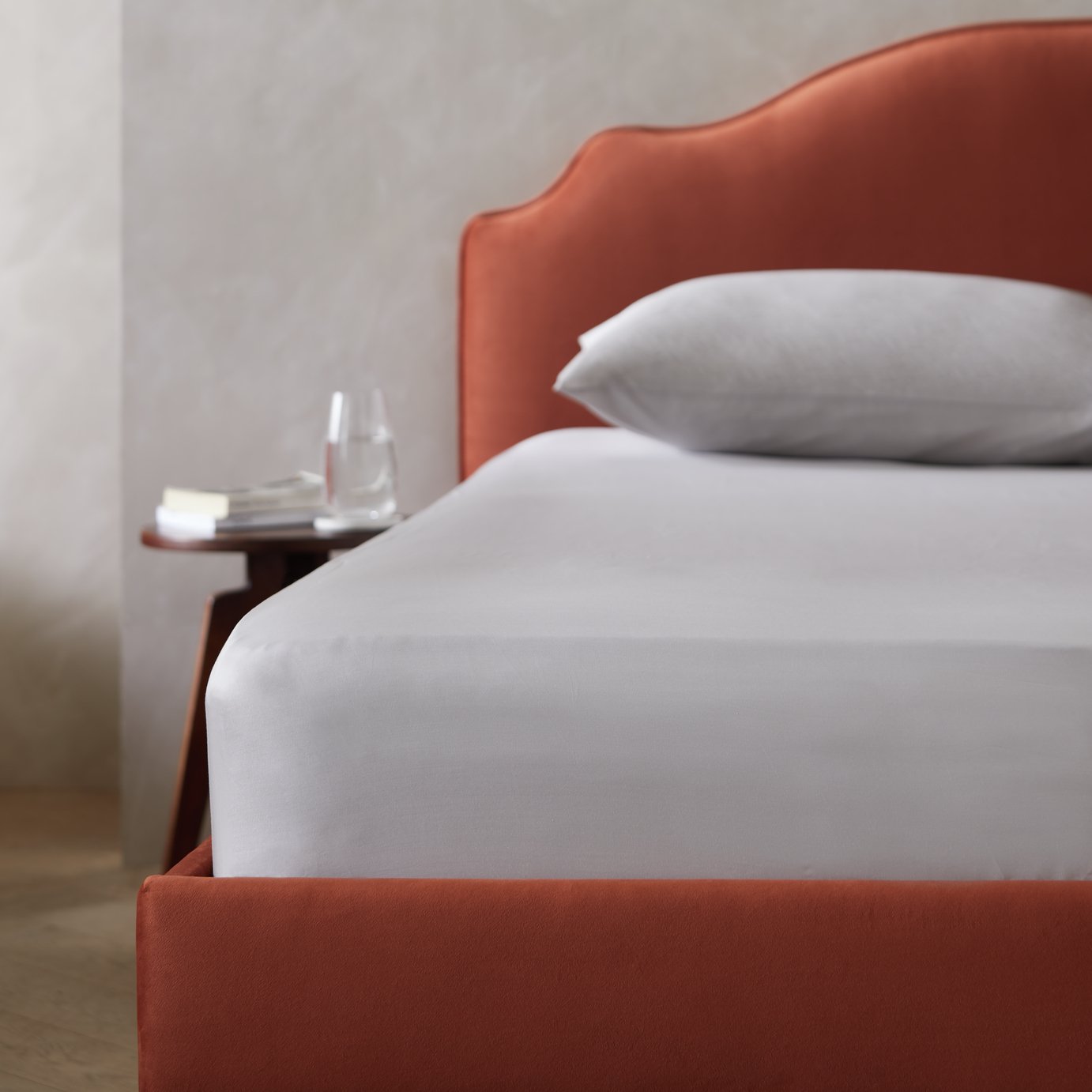 Habitat Egyptian Cotton 400TC Grey Fitted Sheet - Double