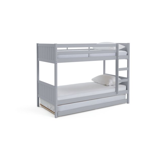 Gray bunk bed on sale with trundle