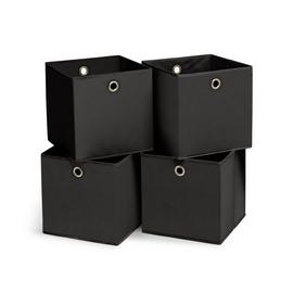 Habitat Set of 4 Squares Boxes - Black