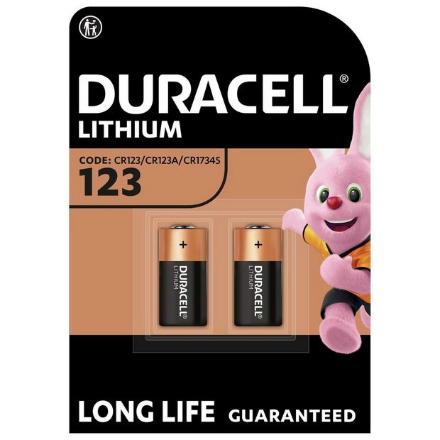 4 x Duracell + 4 x Energizer CR123A 3 Volt Lithium Batteries (4 Cards Total)