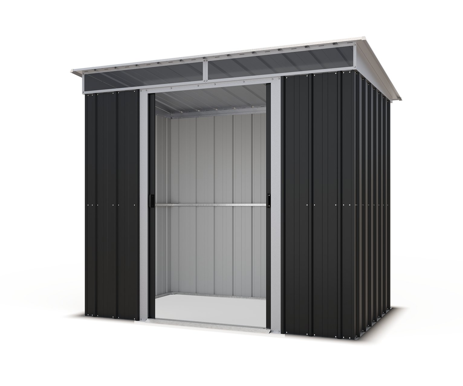 Yardmaster Metal Toplight Pent Garden Shed - 8x5ft