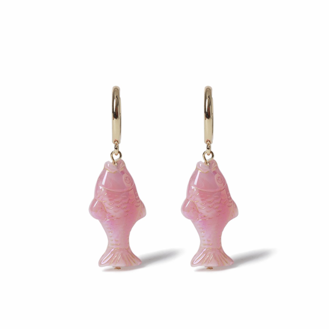 Freedom Pink Fish Drop Earrings