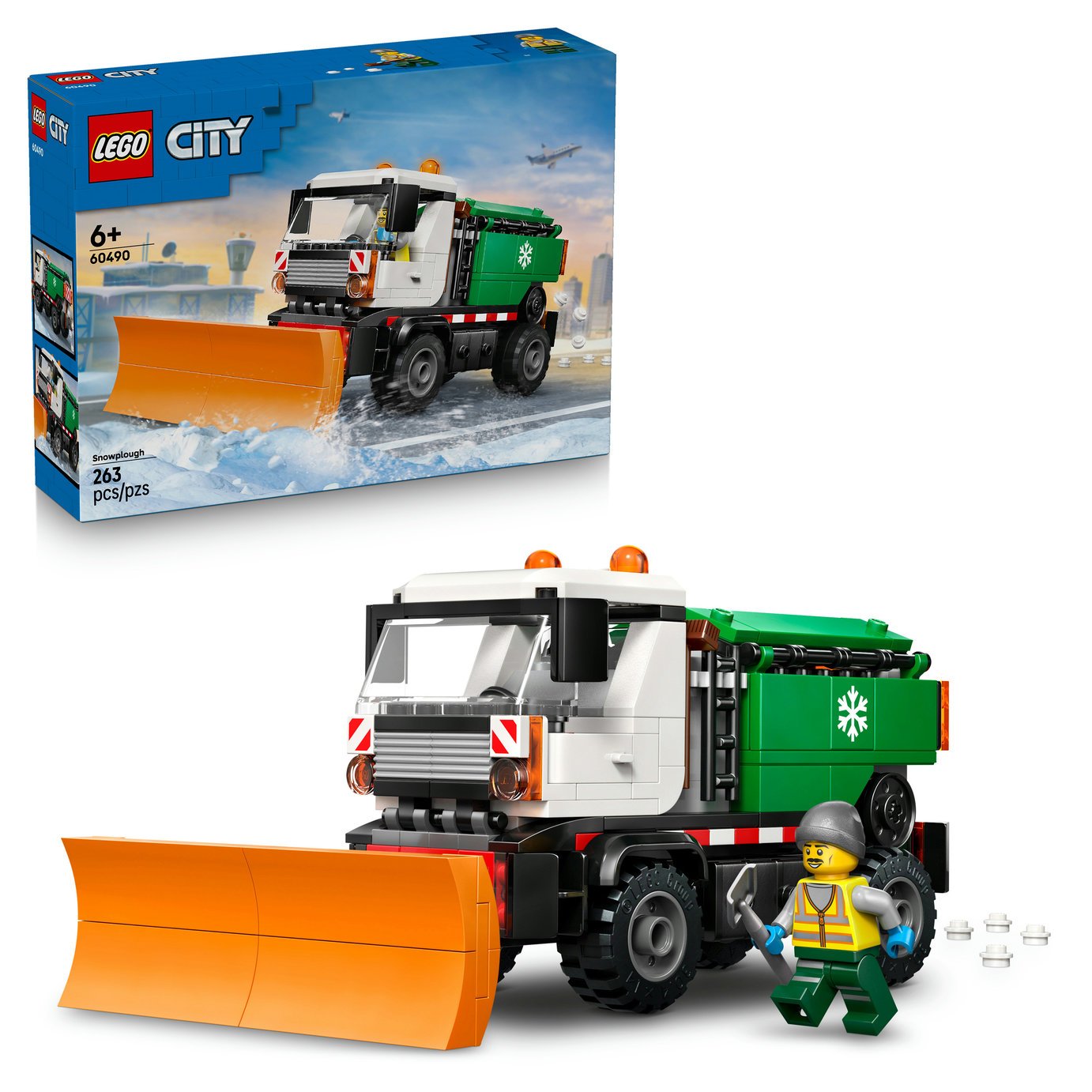 LEGO City Snowplough Truck Toy Vehicle with Minifigure 60490
