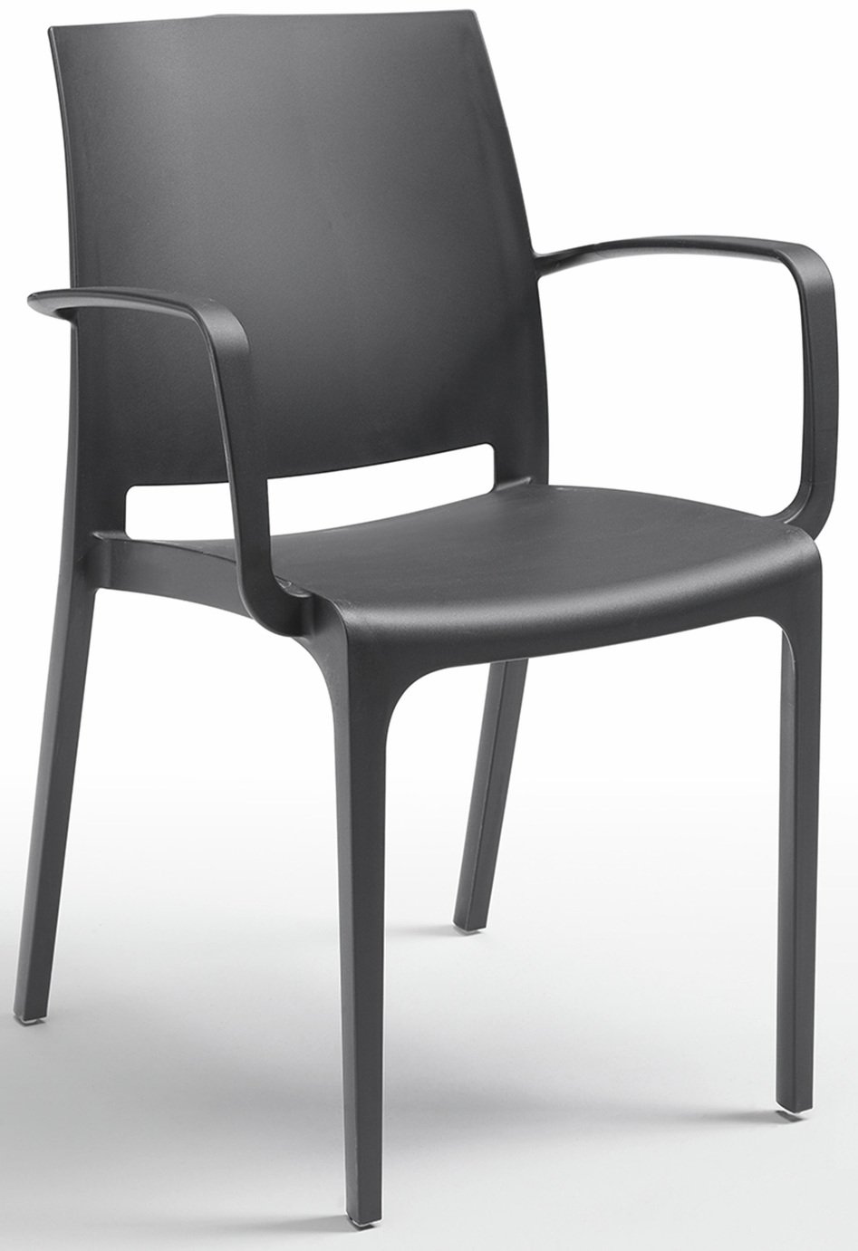 Bica Volga Contract Stack Chair - Charcoal