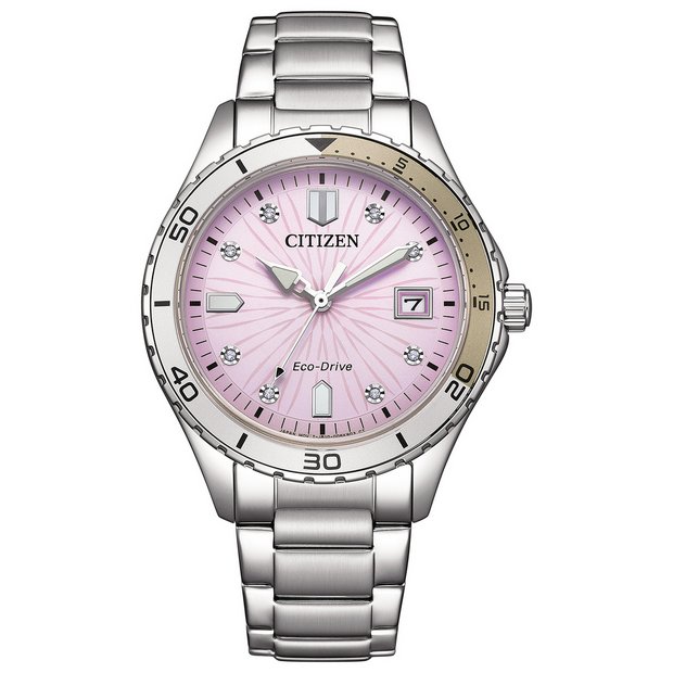 Buy Citizen Ladies Stainless Steel Pink Dial Bracelet Watch Womens watches Argos