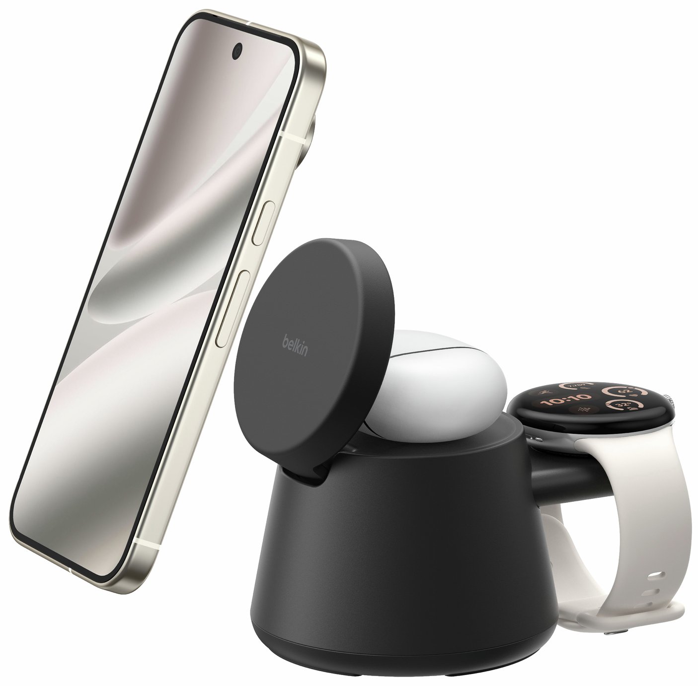 Belkin 25W Qi2 3-In-1 Magnetic Modular Wireless Charger - Black